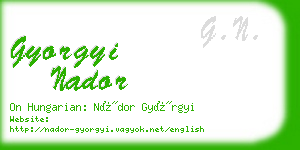 gyorgyi nador business card